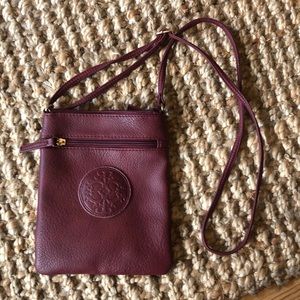 Burgundy cross body purse